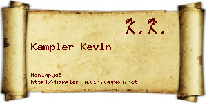Kampler Kevin névjegykártya